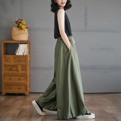 Women's Wide Leg Jeans Drawstring Waisted Pants