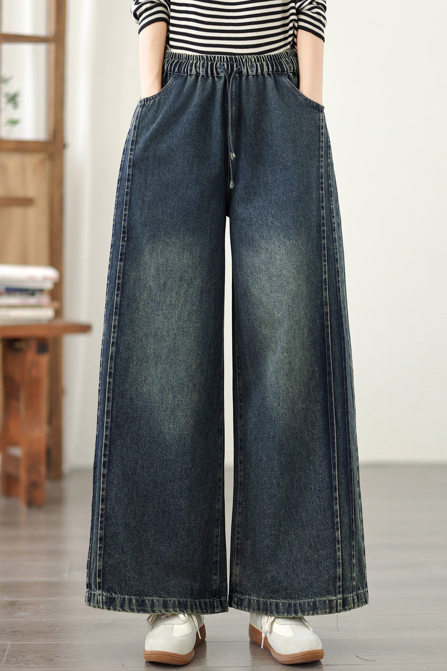 Women's Loose Jeans Baggy Wide Leg Denim Pants