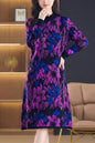 Women's Long Sleeve Knit Stretch Sweater Midi Dress