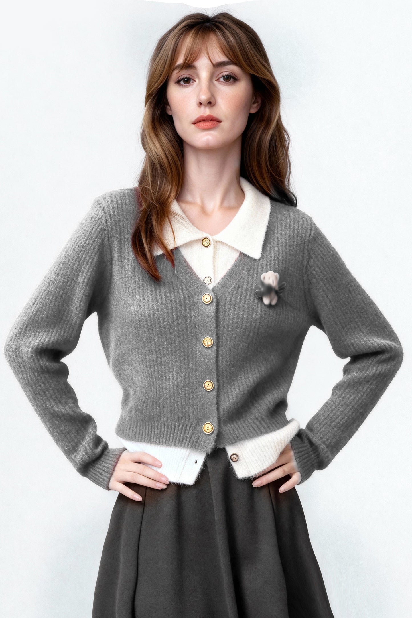 Women's Sweater Cardigan Knit Long Sleeve Button Outfits