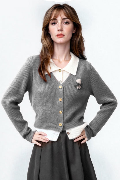 Women's Sweater Cardigan Knit Long Sleeve Button Outfits