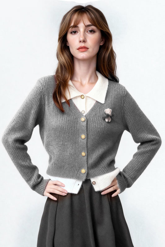Women's Sweater Cardigan Knit Long Sleeve Button Outfits