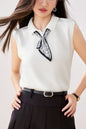 Women's Polo Shirt Sleeveless Knit Vest Blouses Top