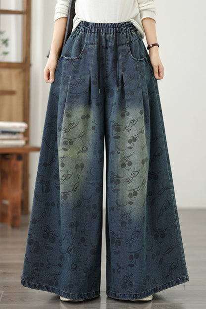 Women's Loose Jeans Baggy Wide Leg Denim Pants