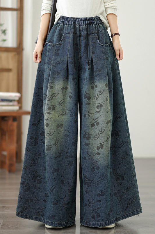 Women's Loose Jeans Baggy Wide Leg Denim Pants