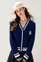 Women's Sweater V-Neck Ribbed Knit Preppy Knitwear