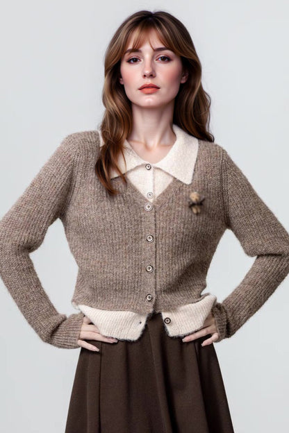 Women's Sweater Cardigan Knit Long Sleeve Button Outfits