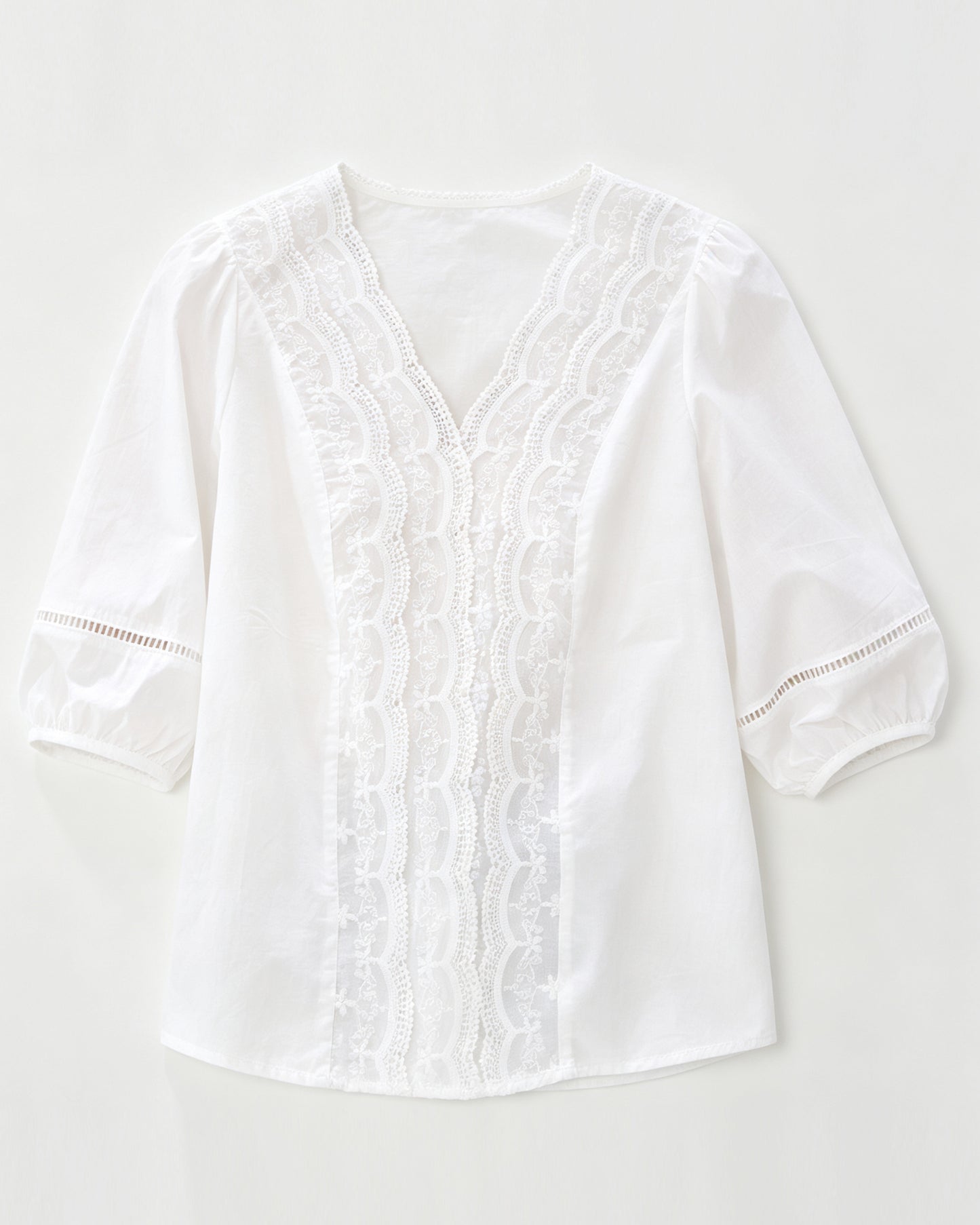 Romantic Lace V-Neck Blouse | Weekend Escape Collection
