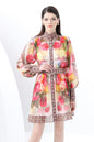 Women's Chiffon Floral Print Lantern Sleeve Mini Dress