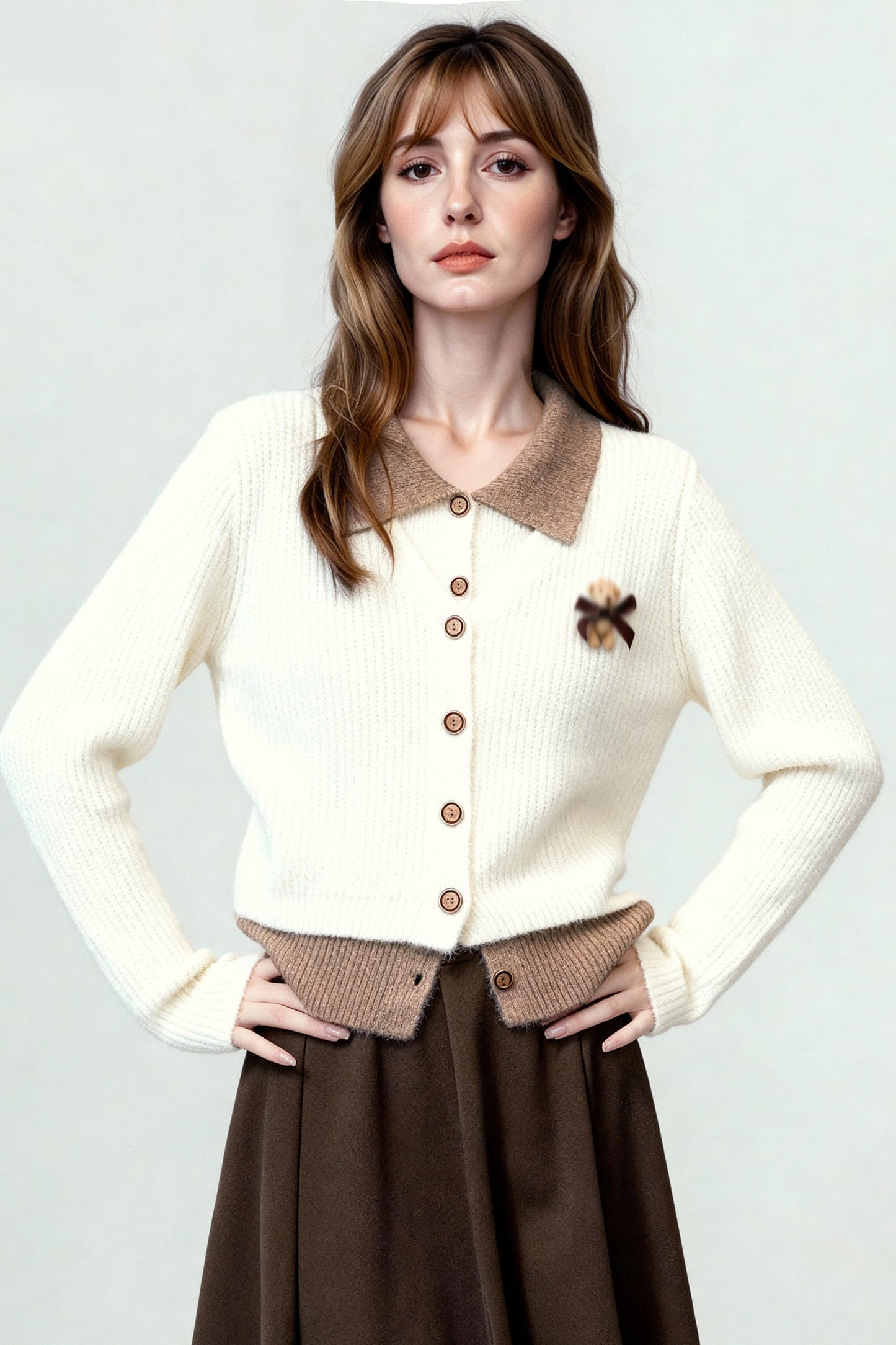 Women's Sweater Cardigan Knit Long Sleeve Button Outfits