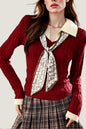 Women's Polo Shirts Cable Knit Sweater Tops