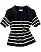 Stripe Polo Knit Top – Lightweight Everyday Statement
