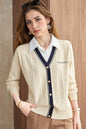 Women's Sweater 2 in 1 Lapel Ribbed Knit Pullover Top