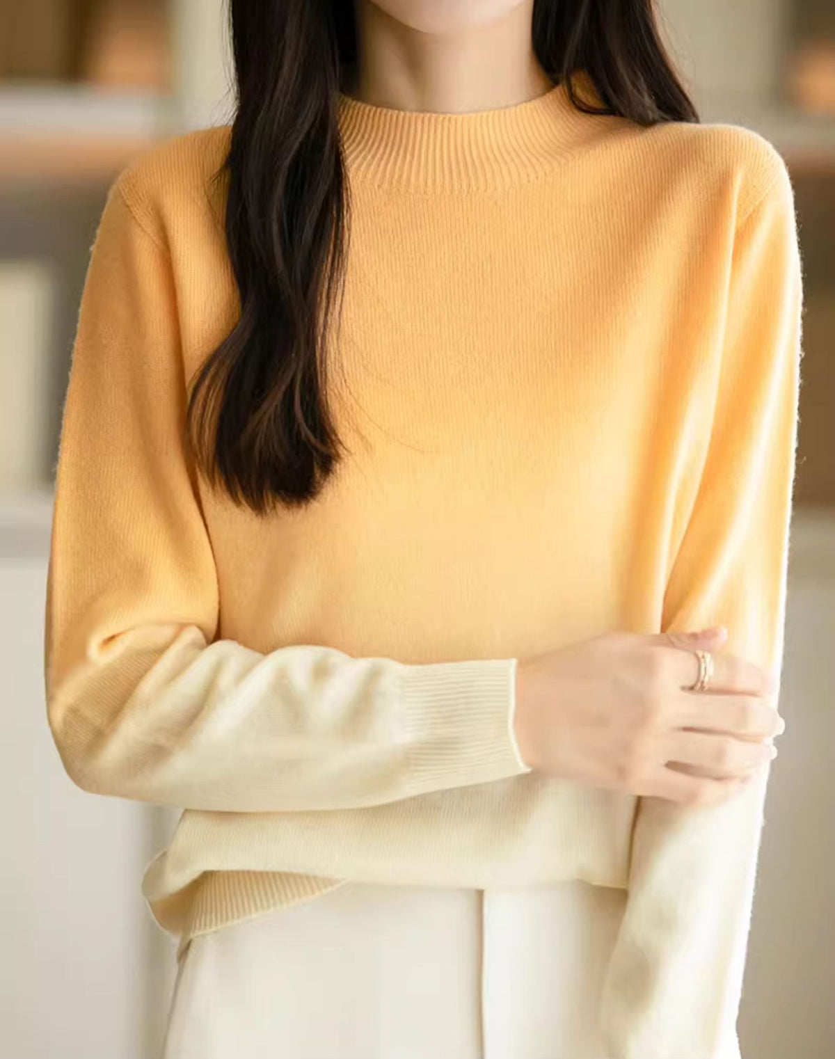 28728 Gradient Crewneck Knit Sweater - LAI MENG FIVE CATS