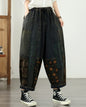 Vintage Patchwork Denim Harem Pants – Artistic Boho Lantern Jeans