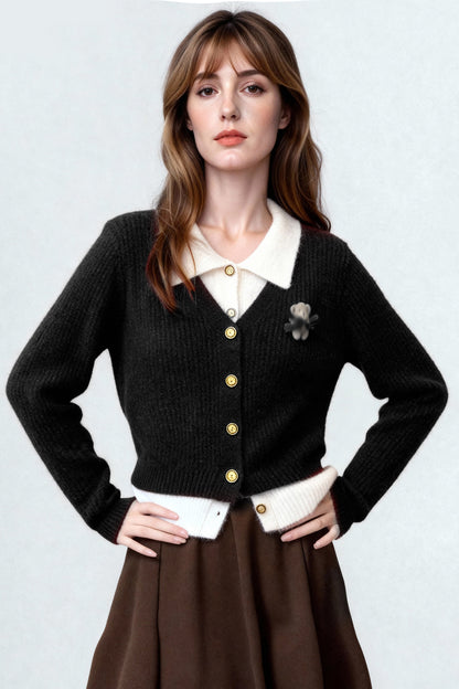 Women's Sweater Cardigan Knit Long Sleeve Button Outfits
