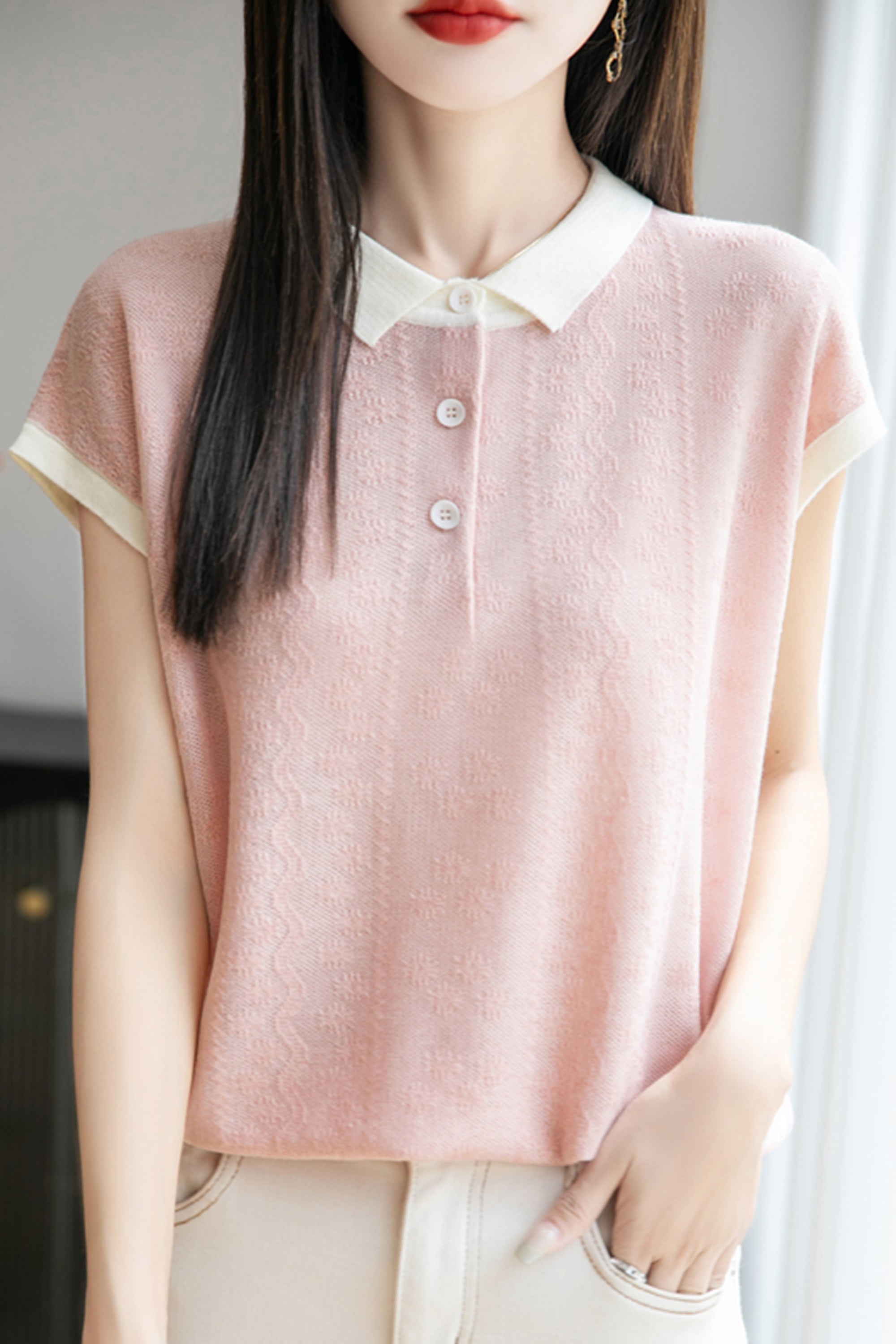 トップス MELT THE LADY collared knit tops melt the lady collared knit tops メルトザレディ 半袖 Tシャツ