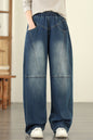 Women's Jeans Elastic Waist Baggy Wide Leg Pants