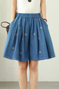 Women's Loose Jeans Elastic Waist Short Pants