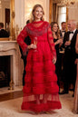 Royal Romance Beads Embroidery Tassels Embellished Cake Dress
