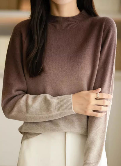28728 Gradient Crewneck Knit Sweater - LAI MENG FIVE CATS