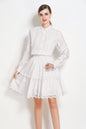 Women's 2 Piece Skirt Set Lace Elastic Waist Mini Dress