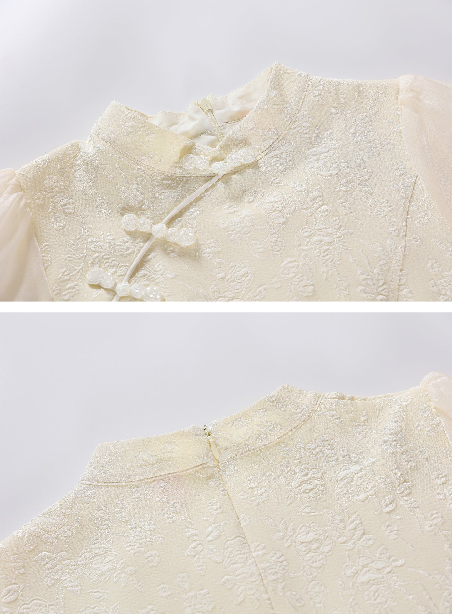 Jacquard Spliced Midi Dress