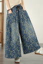 26-Women's Jeans Elastic Waist Baggy Wide Leg Denim - LAI MENG FIVE CATS