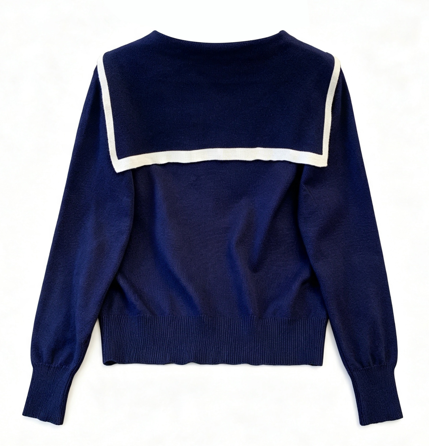 Sailor Collar Knit Top with Tie Front | Soft Early Fall Sweater
