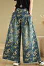 Women's Loose Jeans Elastic Waist Wide Leg Pants