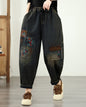 Vintage Embroidered Patchwork Denim Harem Pants