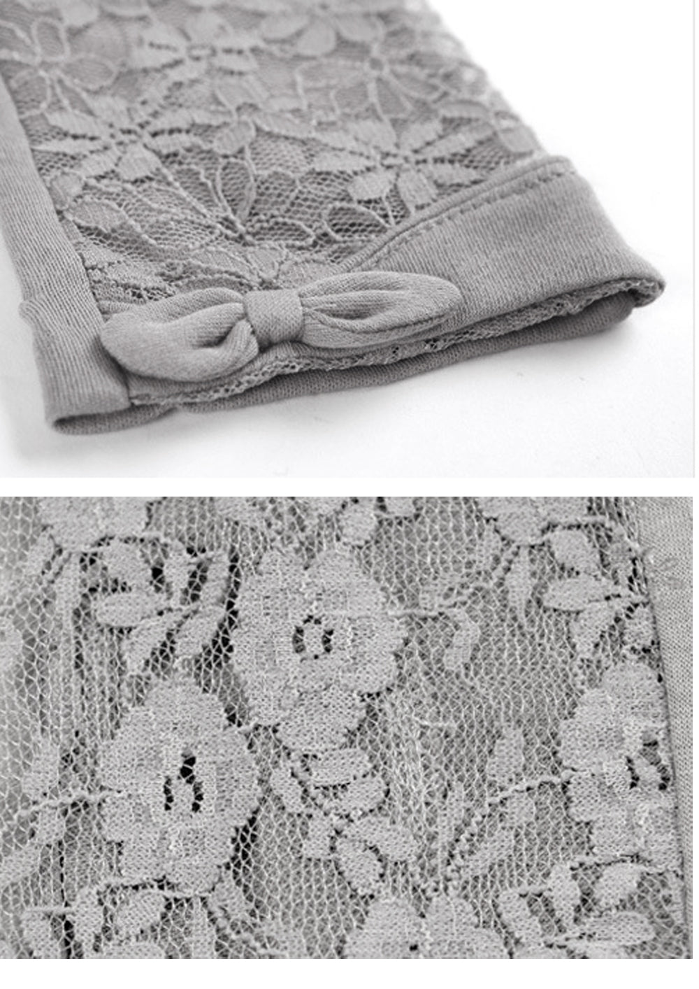 Lace Bow Gloves for Women Sun Uv Protection Gloves