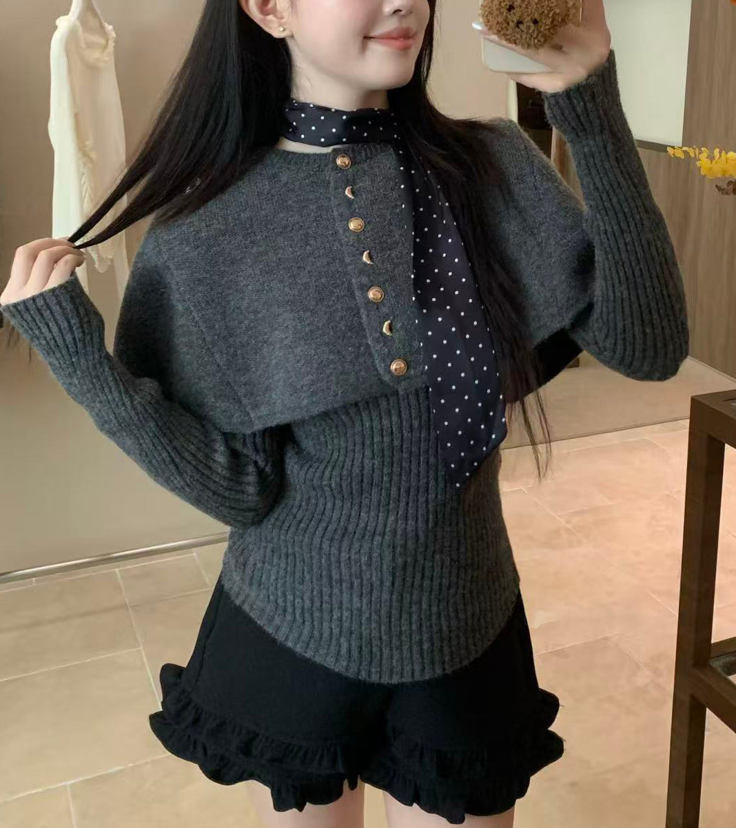 Women's 2 Piece Sets Shawl Cardigan Cape Sweater Knit Tops