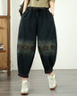 Vintage Ethnic Embroidered Denim Harem Pants