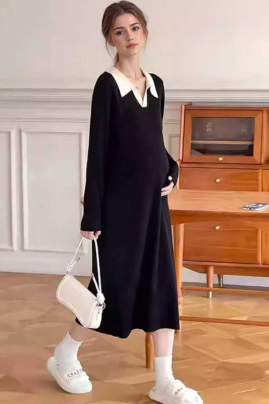 Women's Maternity Dress Knit Sweater Pregnancy Clothes