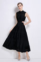 Women's Hollow Out High Neck Sleeveless Maxi Dress