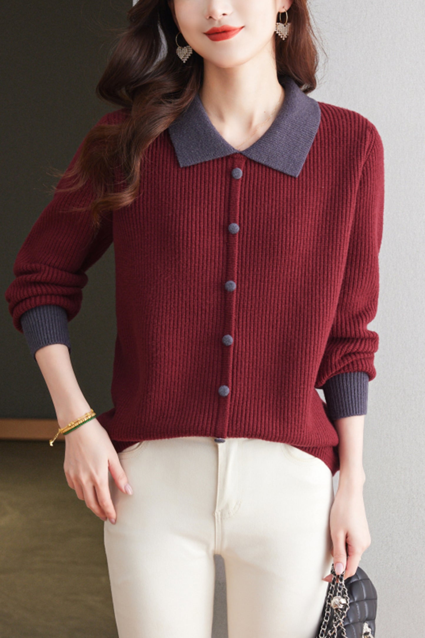 Women's Sweater Cable Knit Long Sleeve Outfits