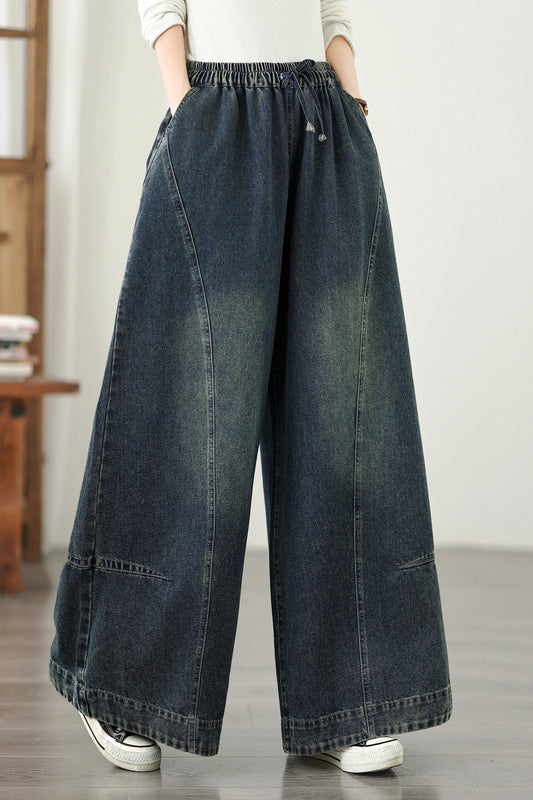 Women's Loose Jeans Baggy Wide Leg Denim Pants