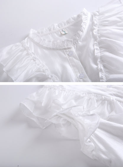 Ruffle Sleeve Chiffon Blouse | Lightweight Summer Elegance