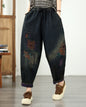 Vintage Embroidered Baggy Jeans Denim Harem Pants