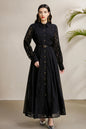 Women's Floral Print Lace Puff Sleeve Maxi Dress
