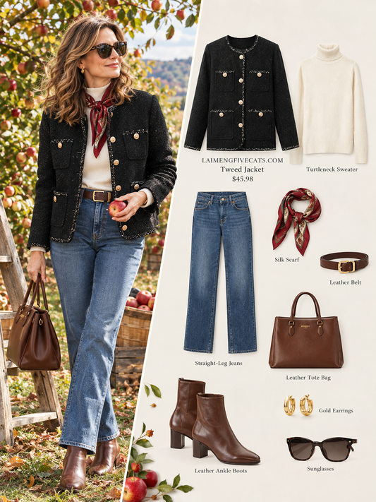 28687 Black Tweed Jacket with Gold Buttons