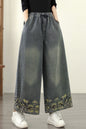 Women's Baggy Jeans Drawstring Wide Leg Denim