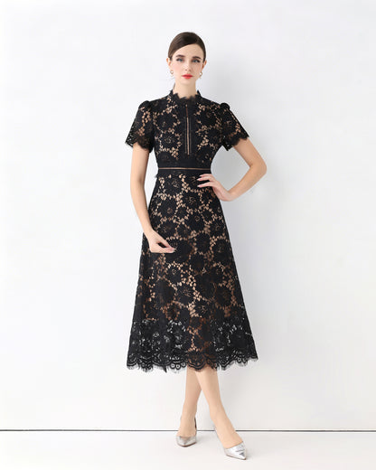 Lace Midi Dress | Timeless Evening Elegance