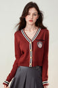 Women's Sweater V-Neck Ribbed Knit Preppy Knitwear