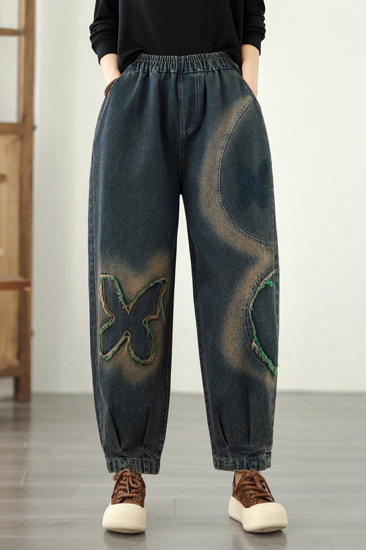 Women's Baggy Jeans Harem Pants Barrel Denim
