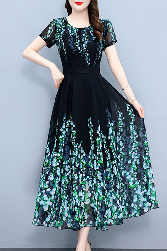 Maryam Green Floral Print Dress