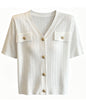 Button Knit Top – Lightweight Summer Cardigan