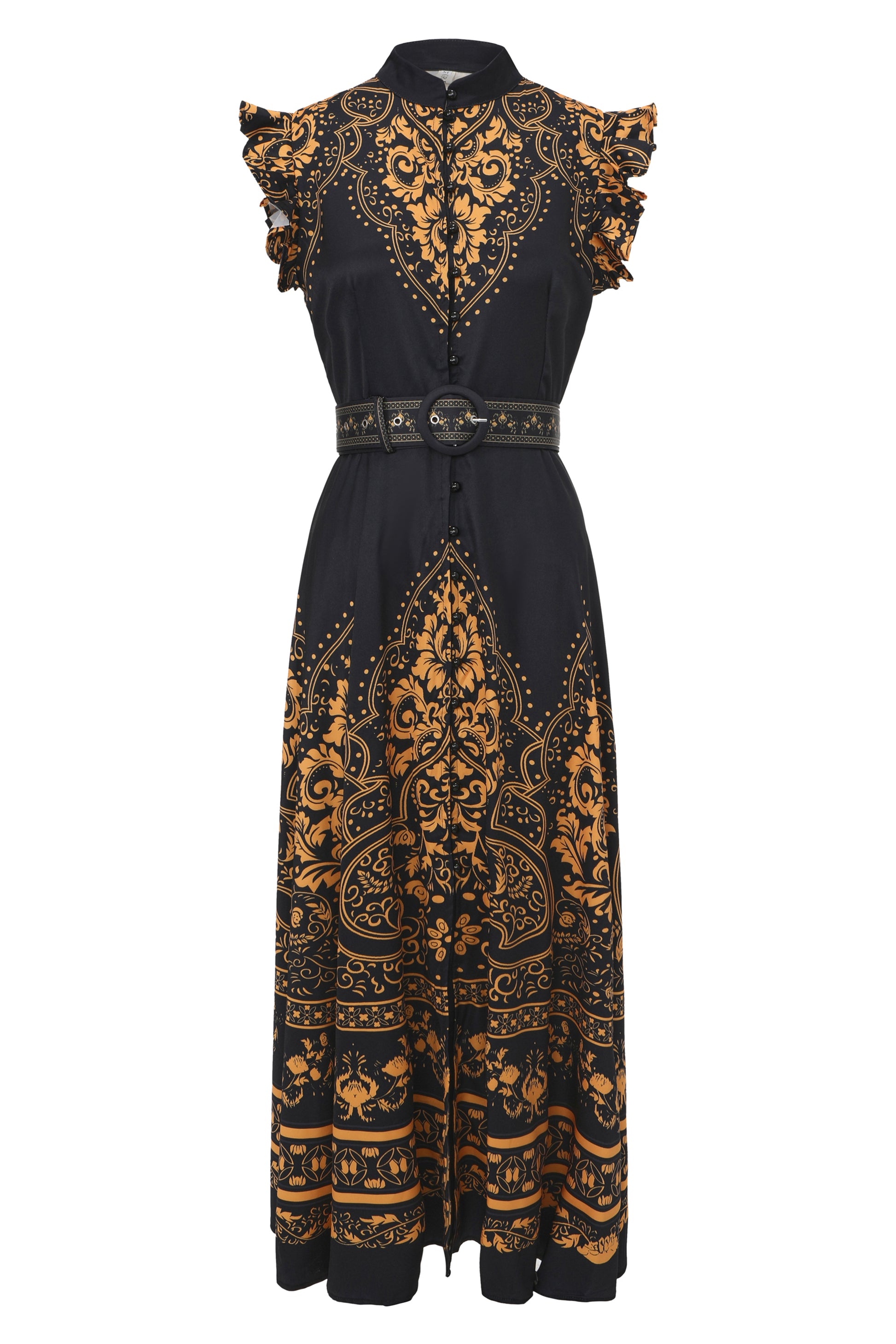 Women's Floral Print V-Neck Sleeveless Maxi Dress - LAI MENG FIVE CATS