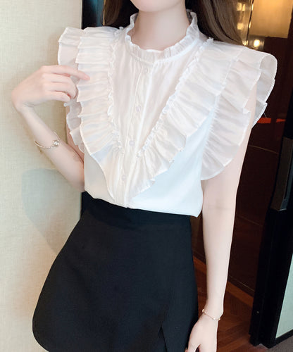 Ruffle Sleeve Chiffon Blouse | Lightweight Summer Elegance